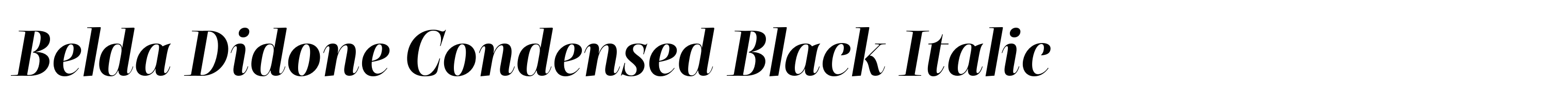 Belda Didone Condensed Black Italic